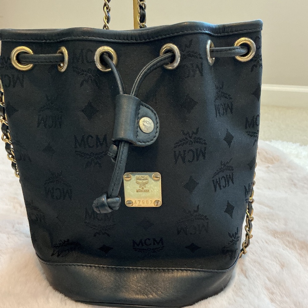MCM BUCKET BAG WITH CROSSBODY STRAP